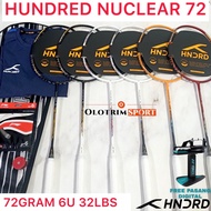 HUNDRED NUCLEAR 72g 62 32lbs 72 Gram HNDRD Original Badminton Racket