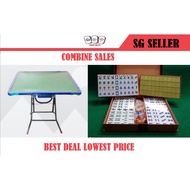 A1 Size 37mm  Crystal Gold Mahjong Set &amp; Foldable Blue Edges Mahjong Table/ 2 items Combine Sale /Free Assembly