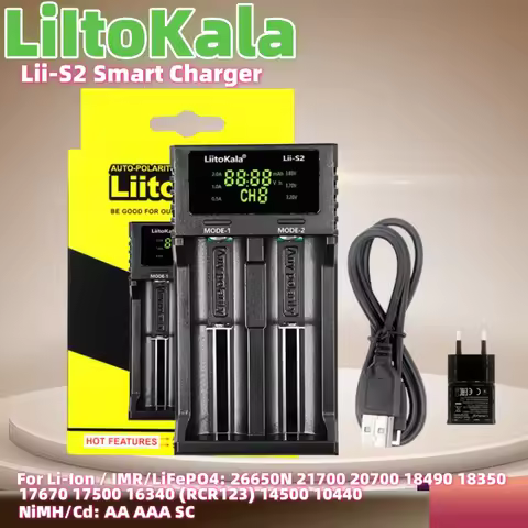 LiitoKala Li-S2+U1 Multi-Function Battery Charger Auto-Test for Li-Ion IMR LiFePO4 18650 26650 16340