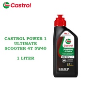 CASTROL POWER 1 ULTIMATE SCOOTER 4T 5W40 (1 LITER) Minyak Hitam Pelincir Motor Motosikal