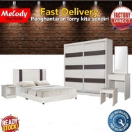 Siap Pasang ~Ready Stock ~ 6x8ft Bedroom Set /Set Bilik 6x8ft/Almari 6x8ft/Wardrobe