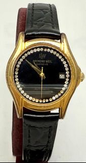 RAYMOND WEIL 蕾蒙威自動女錶/水晶玻璃.日期窗//18K(GOLD FILLED)錶殼
