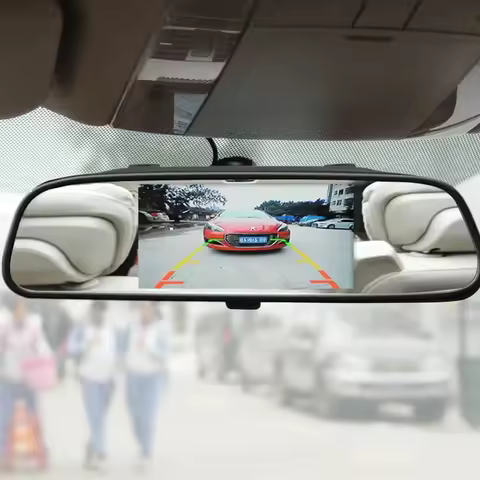 4.3/5 Inch Rear view Mirror 12V 24V Monitor for Vehicle Truck Van RV Lorry Parking Backup Camera LCD