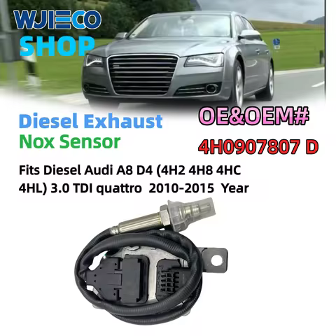 WJIECO 4H0907807D 5WK96797A Nox Sensor Nitrogen Oxide Sensor Fits Diesel Audi A8 D4 4H2 4H8 4HC 4HL 