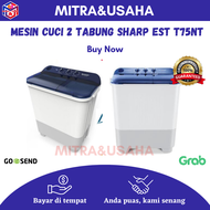 SHARP ES-T75NT MESIN CUCI 2 TABUNG 7KG RANDOM - SELURUH INDONESIA