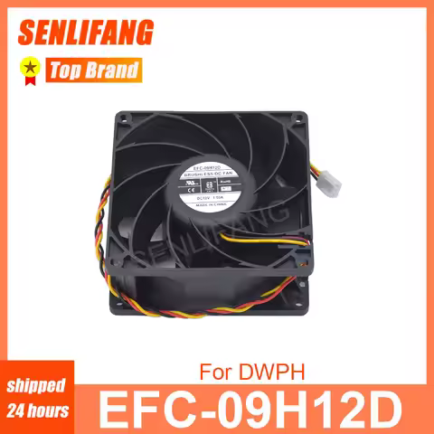 EFC-09H12D 9238 New Square Cooling For DWPH 12V 1.50A 3Lines 92*92*38MM Brushless DC Fan