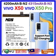 ORIGINAL NGS Brand 4200mAh Battery B-N2 Fit For VIVO X50 / 4315mAh Battery B-N3 VIVO X50 Pro with Ph