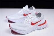 桃子代購～潮品Nike Epic React Flyknit 白紅 休閒 運動 跑鞋 AQ0067-800