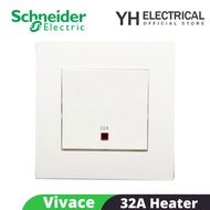 Schneider Vivace KB31DR32N 1 Gang 32A Double Pole Switch with Neon