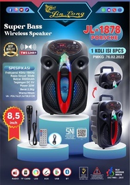 Speaker Portable JINLONG JL-1878 PORSCHE 8,5 Inch + 1 Mic Kabel