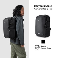 Bodypack Sense Camera Backpack 15-Inch Outdoor Travel Camera Bag Durable Waterproof 21 L - Black
