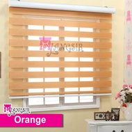 Bidai Korea / Korea Zebra blinds / Width 2 / 3 / 4 / 5 / 6 / 7 Feet x Height 6 & 8 Feet / Orange