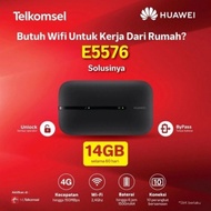 Modem Wifi Huawei E5576 4G LTE Unlock Free Telkomsel 14GB