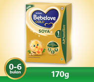 BEBELOVE Gold 1 Soya 170 GR Susu Formula Bayi  0-6 Bulan