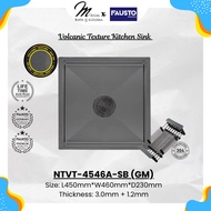 Fausto Volcanic Texture Single Bowl Kitchen Sink-NTVT-4546A-SB (GM)