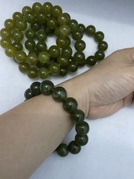 14mm 青提奶蓋 岫玉 手串