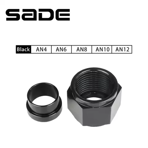 Straight Hose Fittings 0 Degree AN4 1/4 AN6 3/8 AN8 1/2 AN10 5/8 AN12 3/4 Aluminum Adapter Black Ano