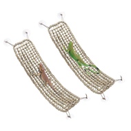 Climbing Toy Lizard Reptile Bearded Dragon Hammock 2 Pack Seagrass Fiber Habitat Accessories for Amp