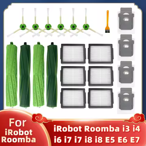 Fit For iRobot Roomba i3, i3+, i4, i6, i6+, i7, i7+, i8, i8+, E5, E6, E7 Robot Vacuum Main Side Brus