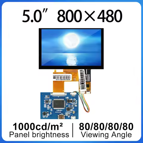 5 Inch 1000 Nits 800*480 Resolution Touchscreen with HDMI Board Module BI050BS3-K100 RGB TFT HD for 