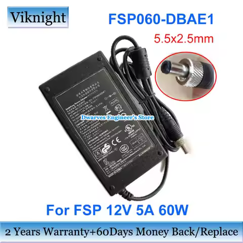 Genuine 12V 5A 60W Ac Adapter FSP060-DBAE1 FSP060-DBAB1 Laptop Charger FSP060-DIBAN2 For RXIOMTEK P6