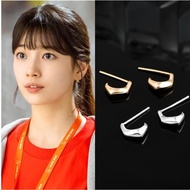 S925銀針start up啟動了徐達美裴秀智元茵在姜漢娜同款耳釘圓圈環
