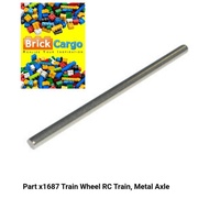 Lego City Train Part 4580964,4580966-RC Train Wheel ,Metal Axle(4841,7898, 7939, 60052, 60098, 60198