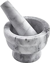 IMUSA USA Small 3.8" Marble Mortar and Pestle for Grinding and Crushing