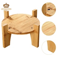 Sturdy Bamboo Beverage Dispenser Stand - Water Pitcher Holder for Liquor Plant Vase