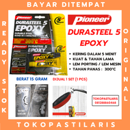 LEM BESI SUPER KUAT TAHAN PANAS 300C EPOXY DURASTEEL 5 MENIT (15GR)-LEM RADIATOR MESIN/ LEM KNALPOT 