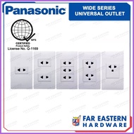 ♣ ☍ ◫ PANASONIC Wide Series Universal Outlet Socket with Plate