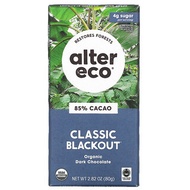 Alter Eco, Organic Dark Chocolate Bar, Classic Blackout, 85% Cocoa, 2.82 oz (80 g)