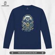 Animalized Men's Long Sleeve Owl Midnight T-Shirt Society EmblemWISDOM