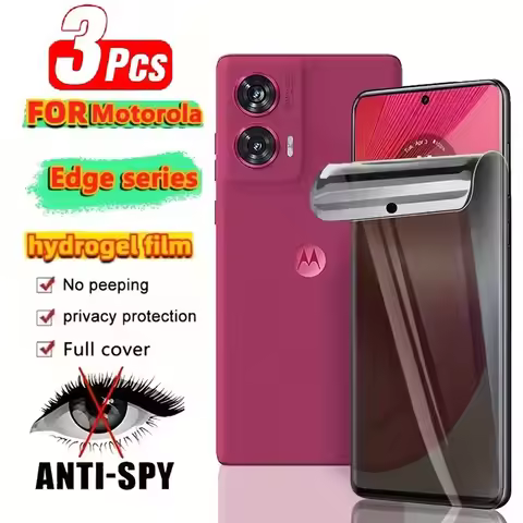 3Pcs Soft Privacy Hydrogel Film For Motorola Moto Edge 60 70 Fusion X70 Air Pro Screen Protector Wit