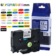 BROTHER-Compatible Laminated Tape P-Touch TZe 6mm 9mm 12mm 24mm 18mm 36mm tze 211 TZe 231 tze 221 tz