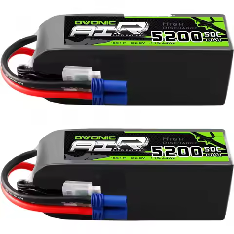 OVONIC Lipo Battery 5200mAh 50C 22.2V 6S RC Battery with EC5 Connector for RC Plane DJI Quadcopter R