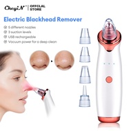 CkeyiN Suction Blackhead Remover Whitehead Remover Electric Facial Extractor with 5 Probes USB Recha