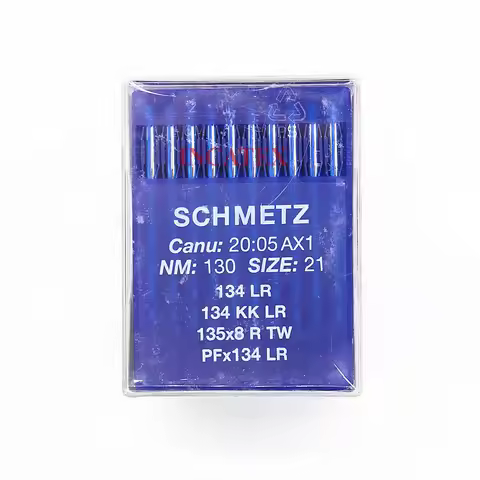 100 Pcs Genuine Schmetz Needle 134 LR 134 KK LR 135x8 R TW PFx134 LR Nm 120/19 130/21 140/22 For Ind