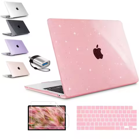 Glitter crystal case for MacBook 2025 M4 A3240 A3241 2024 M4 M3 Air13 15 A2681 A3113 A3114 A2941 M2 
