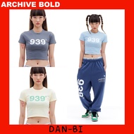 [ARCHIVE BOLD] 939 LOGO CROP TOP NEW 3COLORS ONE SIZE SPAN TRAINING SHORT SLEEVES CAUSAL KOREAN STYL