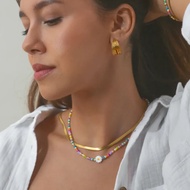 Tove Daisy Flower Colorful Bead Summer Necklace