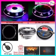 Ready Stock: Intel Computer RGB PWM 3 pin CPU Cooling Fan Heatsink Cooler Radiator for Socket LGA 11