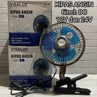 Visalux 6 inch DC clamp fan with 12VDC Car Battery/24VDC FE-15 + CLIP COLD CAR FAN