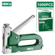 ISKU Staple Gun Staples Tembak Hekter Tembak Gun Tracker Staples 3in1 Stapler Tembak Jok