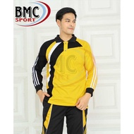 atasan baju training olahraga pria lengan panjang kekinian dengan bahan nyerap keringat