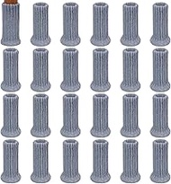 Chair Legs Socks, Pack of 24 Furniture Socks with Felt Pads, Grey Knitted Furniture Socks, Elastic F