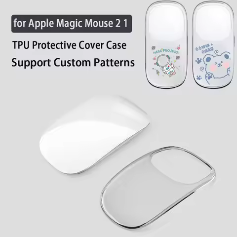 Clear Case for Apple Magic Mouse 1&2 Cute Design Pretty Thin Soft TPU Non-Slip Mice Cover Protective
