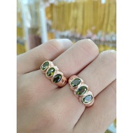 3 Green Gemstone Rings