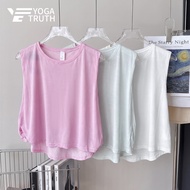 【YOGATRUTH】Woman Sports Crop Top Side Knot Hollow Lightweight Breathable Tank Top Gym Pilates