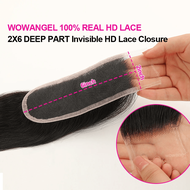 2x6 Deep Part True HD Lace Closure Invisible Swiss Lace Skinlike Real HD Lace Melt Into Skin Perfect